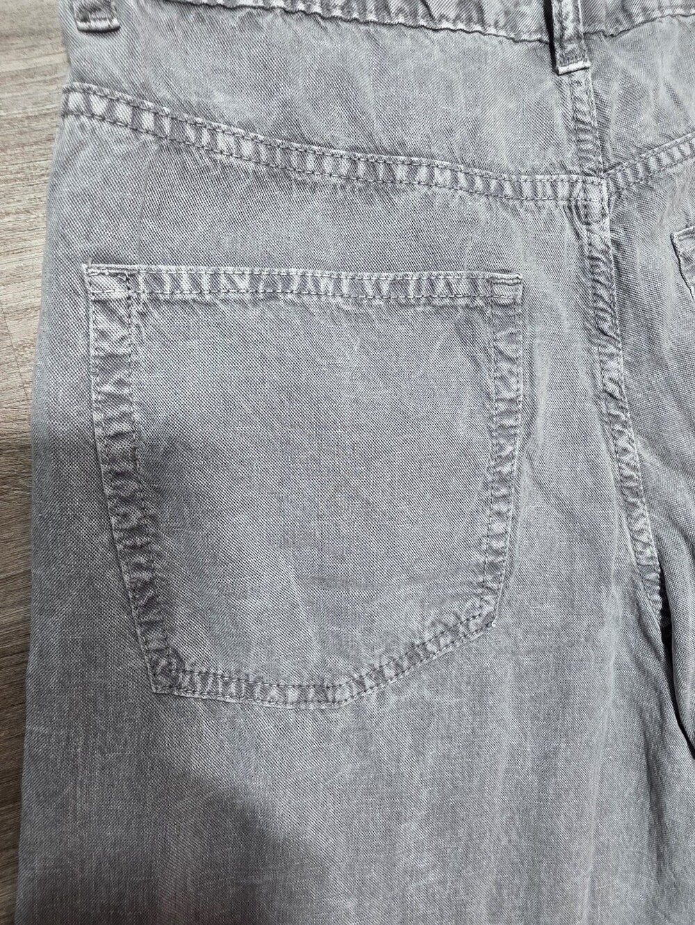 ZARA Lyocell Flowy Wide-Leg DENIM EFECT Lightweight Summer Pants in Light Gray - Picture 15 of 15